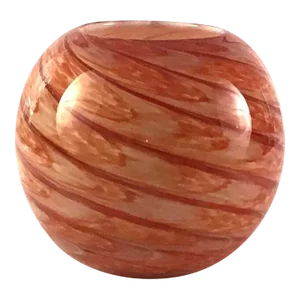 Orb Shaped Cased Glass Vase