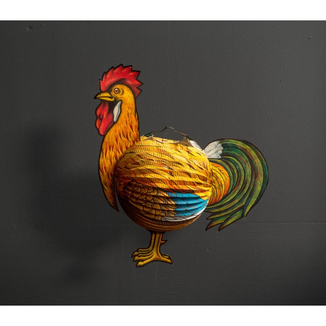 Paper Rooster Lantern, West Germany, 1960s For Sale - Image 12 of 14
