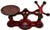 Ruby Red Nice Antique American Victorian Cast Iron & Brass Small Size Kitchen Scale With Excellent Original Red & Blue Paint For Sale - Image 8 of 18
