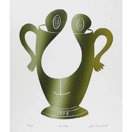 Artist: Jean Sariano Title: The Champ Year: 1979 Medium: Etching, signed and numbered in pencil Edition: 300 Paper Size:...