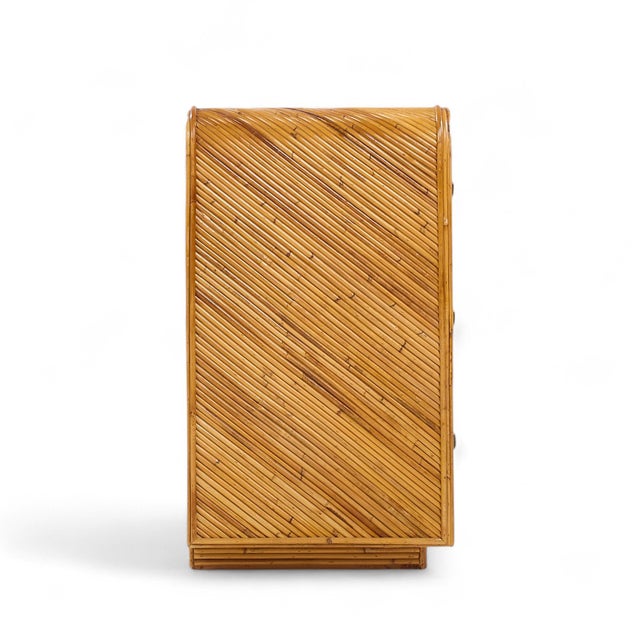 Gabriella Crespi Gabriella Crespi Style Split Reed Bamboo 6 Drawer Lowboy Dresser For Sale - Image 4 of 7