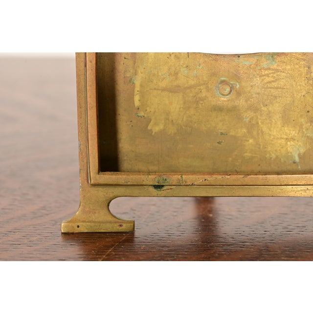 Metal Tiffany Studios Style Antique Arts & Crafts Bronze Desk Calendar Frame or Picture Frame For Sale - Image 7 of 13