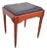 1960s Vinyl and Walnut Vanity Stool For Sale
