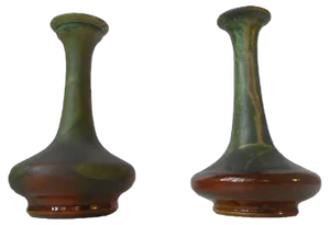 Danish Polychrome Pottery Vases by Hermann August Kähler, 1920s, Set of 2