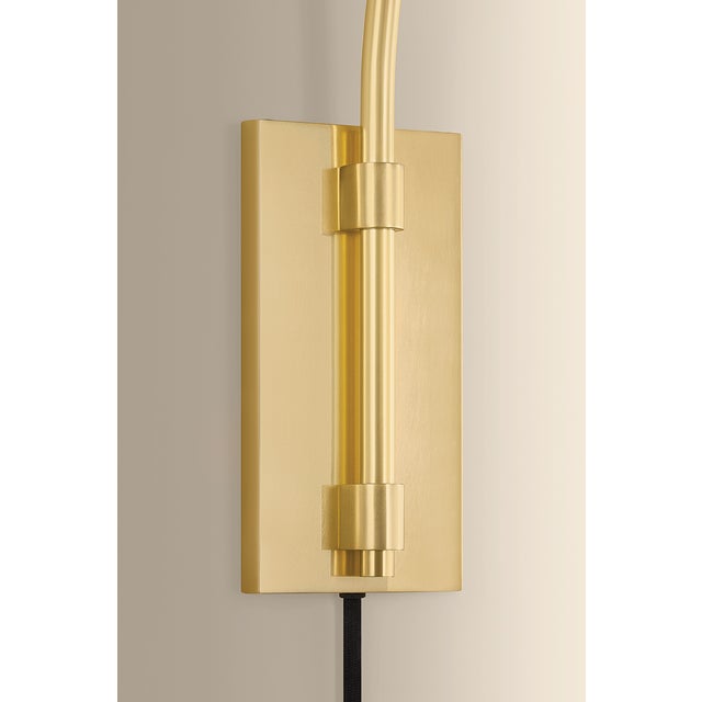 Hudson Valley Lighting Sylva 20 in. 1 Light Wall Sconce in Aged Brass Finish For Sale In New York - Image 6 of 11