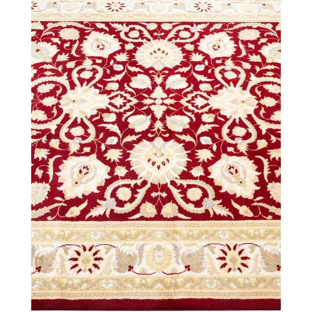 Solo Rugs Mogul, One-of-a-Kind Hand-Knotted Area Rug - Red, 4' 2" x 5' 10" For Sale - Image 4 of 8