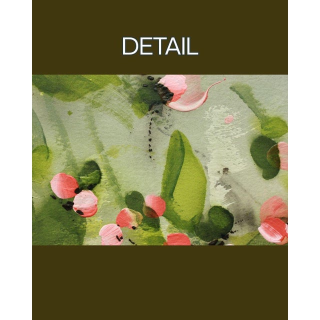 Contemporary She Never Grew Hair So Instead She Danced | Original 48x36 Abstract Botanical Painting | Mel Rea For Sale - Image 3 of 6