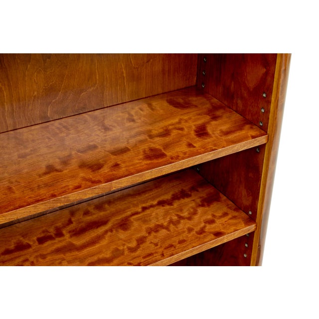 Mid-Century Scandinavian Teak and Zebrawood Low Open Bookcase, 1950 For Sale - Image 10 of 11