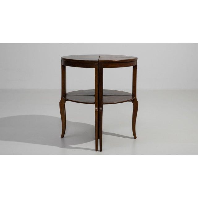 Wood Mid 20th Century France Brown Wood Nesting Table For Sale - Image 7 of 11