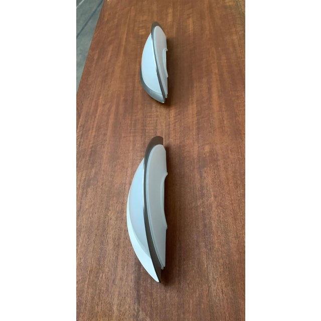 Silver Postmodern German Space Age Wall Lamps from Glashütte Limburg, Set of 2 For Sale - Image 8 of 18