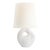 AERIN by Visual Comfort Signature Adria 16" Table Lamp in Plaster White with Linen Shade For Sale