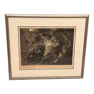 1793 William Sharp After Benjamin West “King Lear” Boydell Shakespeare Gallery Engraving, Framed For Sale
