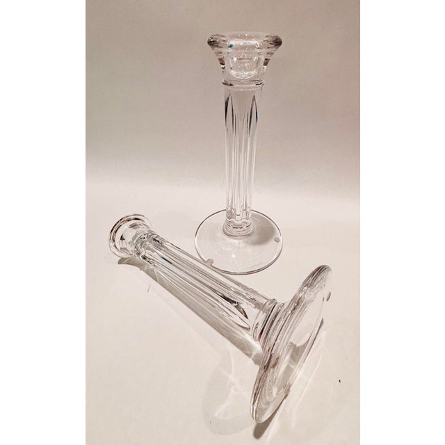 Transparent Tiffany & Co. Clear Crystal Candlesticks a Pair For Sale - Image 8 of 12