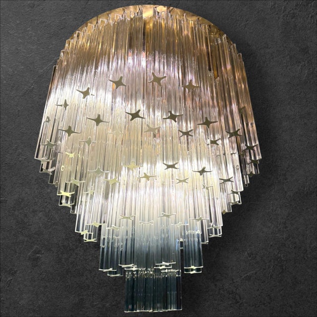 1970s Vintage Italian Crystal Lamp, 1970s For Sale - Image 5 of 8