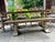 Traditional Arhaus Hamptons Outdoor Teak Dining Set – 84" Table, Bench, 4 Chairs, Beverage Cart & Cushions For Sale - Image 3 of 15