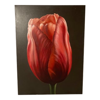 Contemporary Art Tulip # 2 Painted in Bright Dramatic Pink For Sale