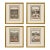 1970s Cuca Romley Four Seasons Set of 4 Signed Hand-Colored Etchings Framed For Sale