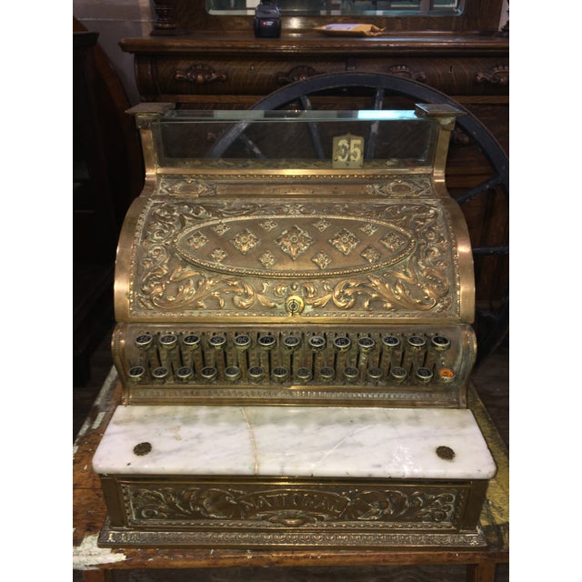 19th Century Antique Brass National Cash Register Chairish