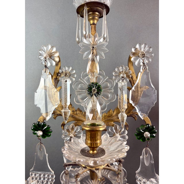 Louis XVI Gilded Bronze Crystal Pinwheel Candelabra, Set of 2 For Sale - Image 18 of 18