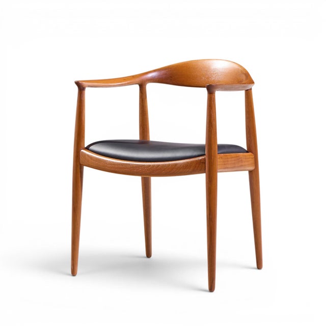 Mid-Century Modern Hans Wegner for Johannes Hansen Mid Century Danish Teak the Chair For Sale - Image 3 of 10