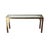 Vintage Mid Century Mastercraft Brass and Glass Console Table featuring the Greek Key Motif. Table features polished brass...