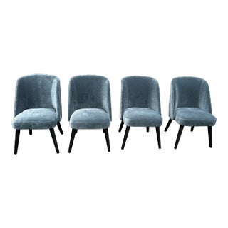 Velvet Dining Chairs - Set of 4 For Sale