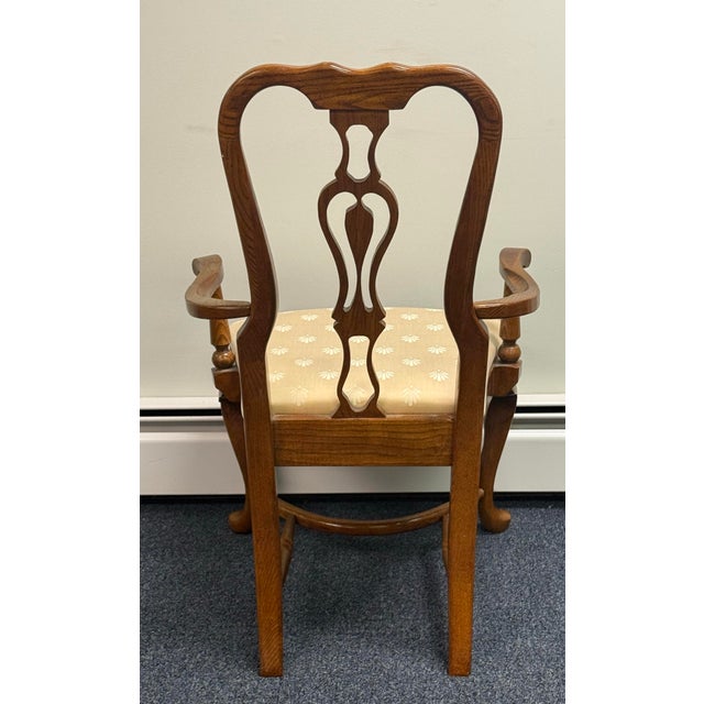 Vintage Kincaid Solid Oak Georgian Chairs - Set of 6 For Sale - Image 4 of 11