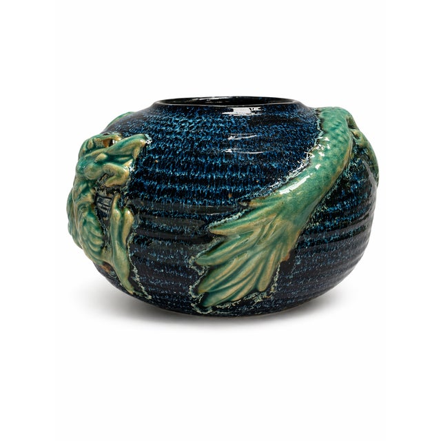 Contemporary Vintage Studio Pottery Dragon Vase – Sculptural Glazed Ceramic Vessel, Signed & Numbered For Sale - Image 3 of 5