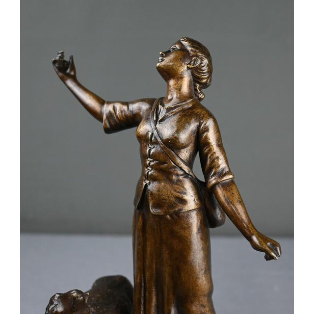 Brown E. Watrin, Sculpture The Elevation of Joan of Arc, 1890s, Bronze For Sale - Image 8 of 18