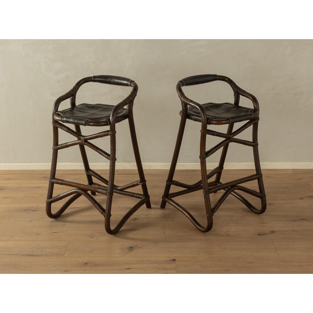 Bamboo Bar Stools from Horsnæs Design, 1970s, Set of 2 For Sale - Image 9 of 9