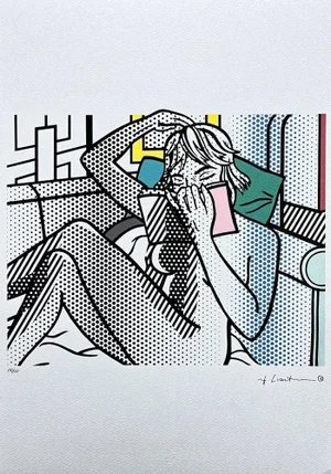 After Roy Lichtenstein, "Nude Reading", 1990s, Silk-Screen