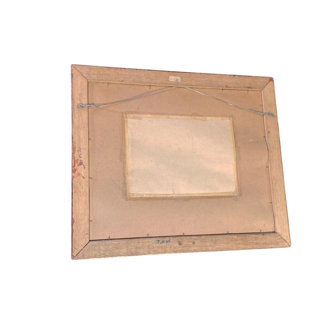 1950s Ottone Zorlini Listed Brazilian Artist Watercolor Painting For Sale - Image 5 of 5