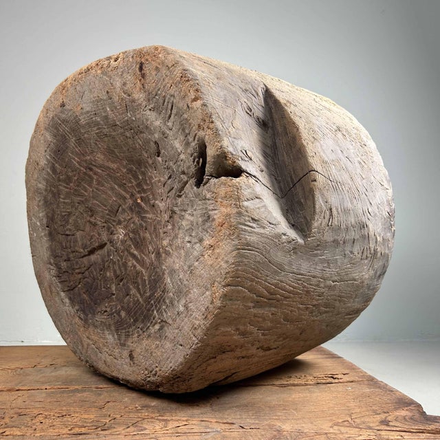 Antique Japanese Rice Mortar, 1890s For Sale - Image 10 of 14