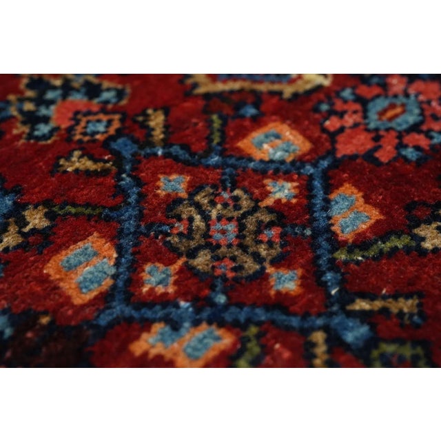 Red Antique Bidjar Rug 9'3'' x 12'6'' For Sale - Image 8 of 11