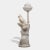 Alabaster Pair of Monumental Antique Italian Carved Alabaster Venus & Cupid Figural Torchiere Lamps on Black Marble Pedestals For Sale - Image 8 of 12