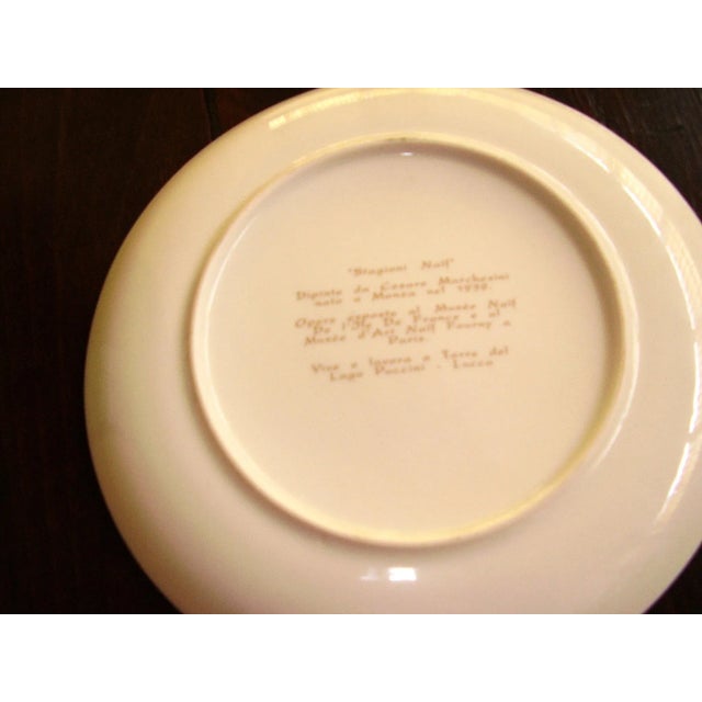 Hand-Painted Glazed Ceramic Dish by Cesare Marchesini, 1950s For Sale - Image 3 of 5