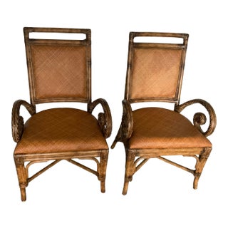 1990s Vintage Bamboo Side Chairs - a Pair For Sale