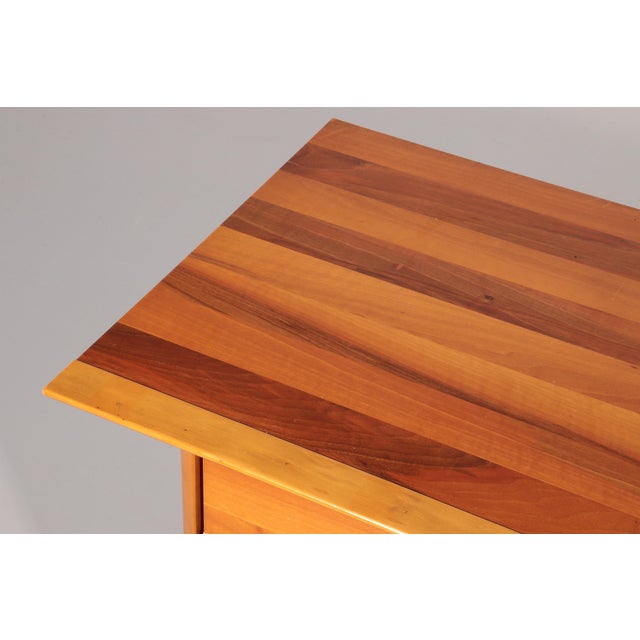 Italian Architectural Chest of Drawers in Walnut, 1970 For Sale - Image 9 of 12