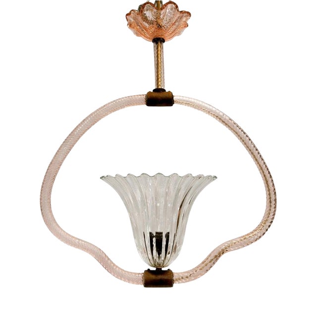 Art Deco Pendant Light from Barovier & Toso, 1940s For Sale
