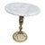 1950s Vintage Hollywood Regency Round Blue Marble Top Brass Pedestal Side Table For Sale - Image 5 of 8