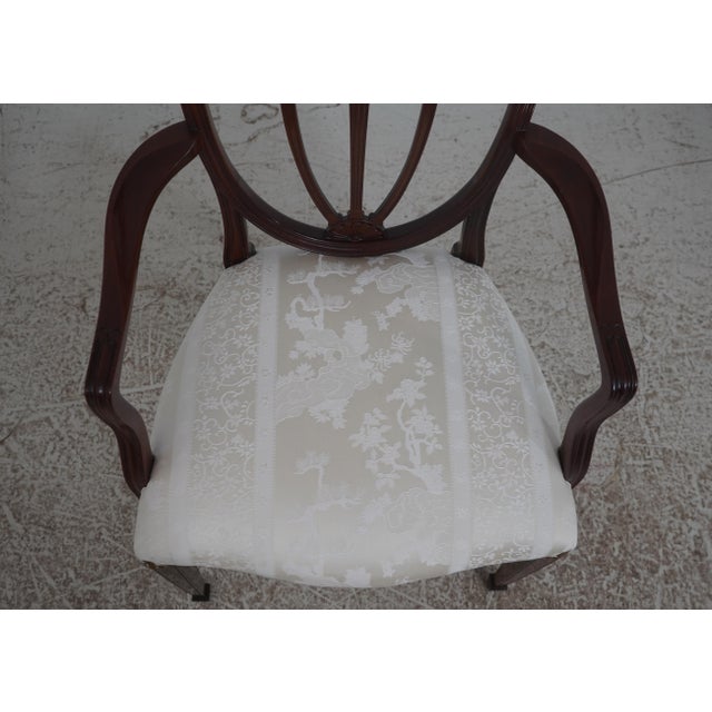 Set of 8 Kindel Mahogany Shield Back Dining Chairs For Sale In Philadelphia - Image 6 of 18