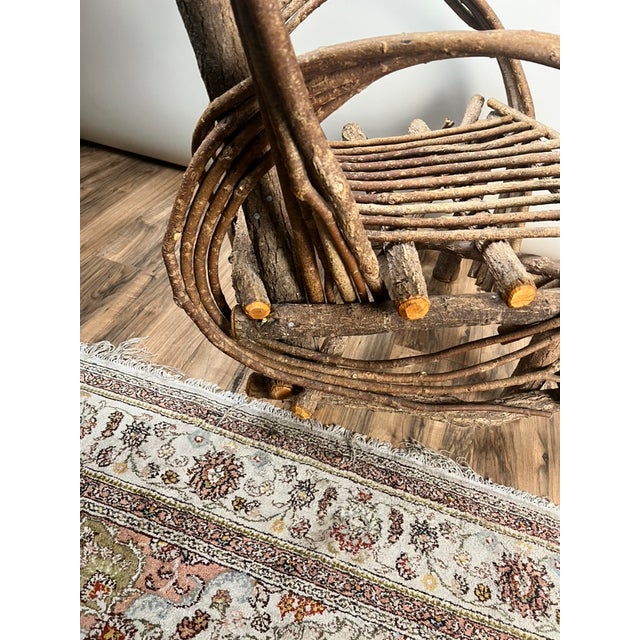 Vintage Adirondack Bent Willow Arm Chair For Sale - Image 9 of 11