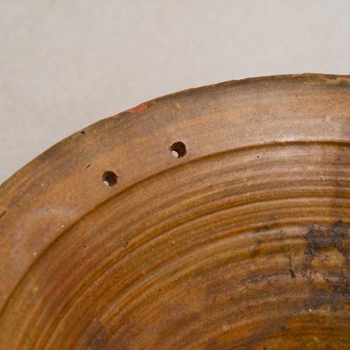 20th Century Rustic Ceramic Plate Vase in Earth Tone, 1940s For Sale - Image 11 of 13