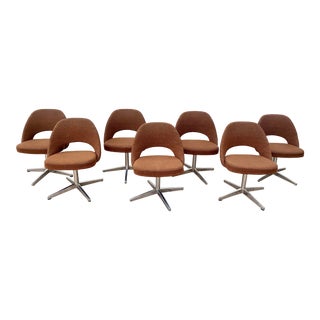 Vintage Mid Century Saarinen for Knoll International Executive Swivel Office Chairs- Set of 7 For Sale