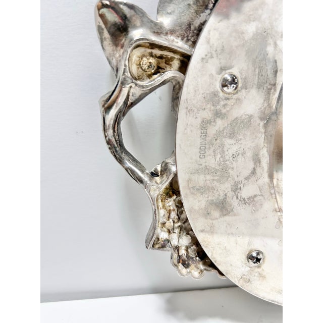 Vintage Godinger Silverplate Serving Tray With Grape Motif & Matching Servers – Entertaining Set For Sale - Image 10 of 12