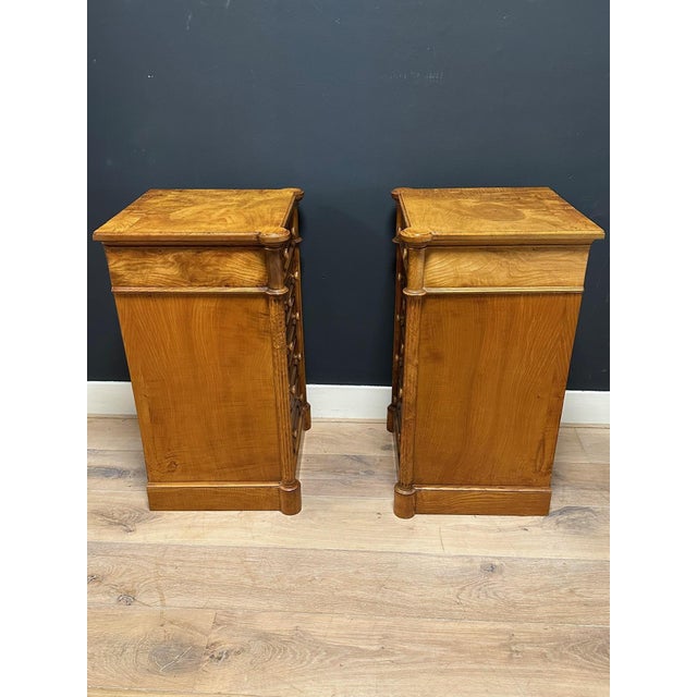 Bedside Tables in Elm, Set of 2 For Sale - Image 9 of 17