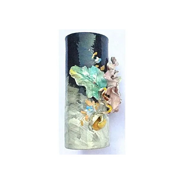 Antique French Majolica Vase For Sale - Image 4 of 8