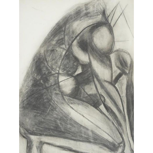 Marcel Mouly Nude study Original charcoal drawing Signed with the artist's dry stamp Authenticated by the Mouly Committee...