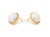 Modern Classic Vintage Mabe Pearl 14k Yellow Gold Earrings For Sale - Image 3 of 7