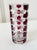 Contemporary Vintage Small French Triangle Red and Clear Contemporary Modern Glass Vase For Sale - Image 3 of 6